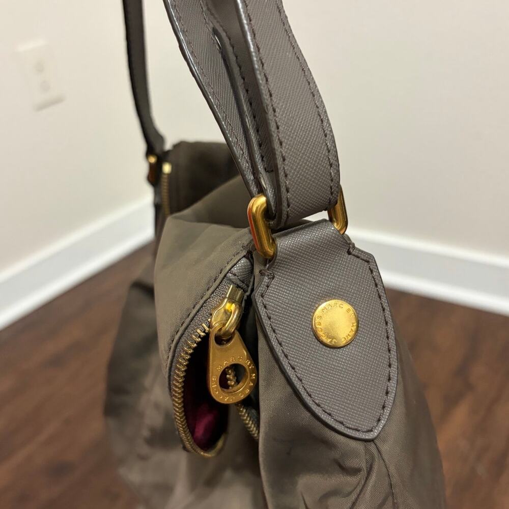 Marc Jacobs Purse Nylon Shoulder Bag Dark Green Gray Preppy Y2K Streetwear Bags - Picture 10 of 13